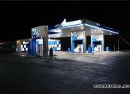 Освещение АЗС "Газпромнефть-Челябинск" уличными светодиодными светильниками